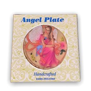 Pink Handcrafted Angel Plate